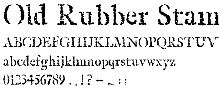 Old Rubber Stamp font